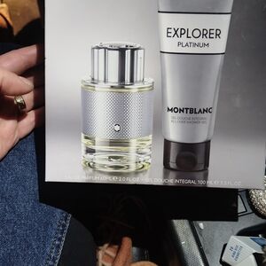 Montblanc Explorer Platinum Set - Silver and White